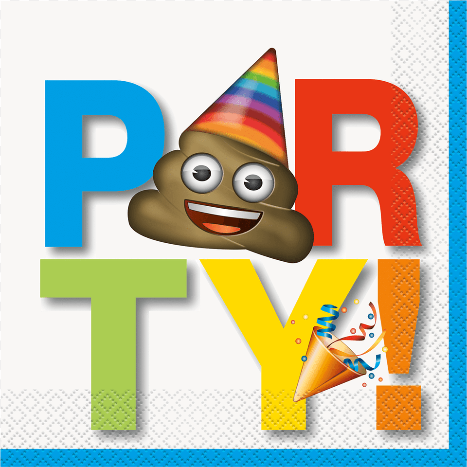 Emoji Napkin Poop Emoji Emoji Clipart Birthday, Clothing, Hat, Party Hat, Advertisement Free Png