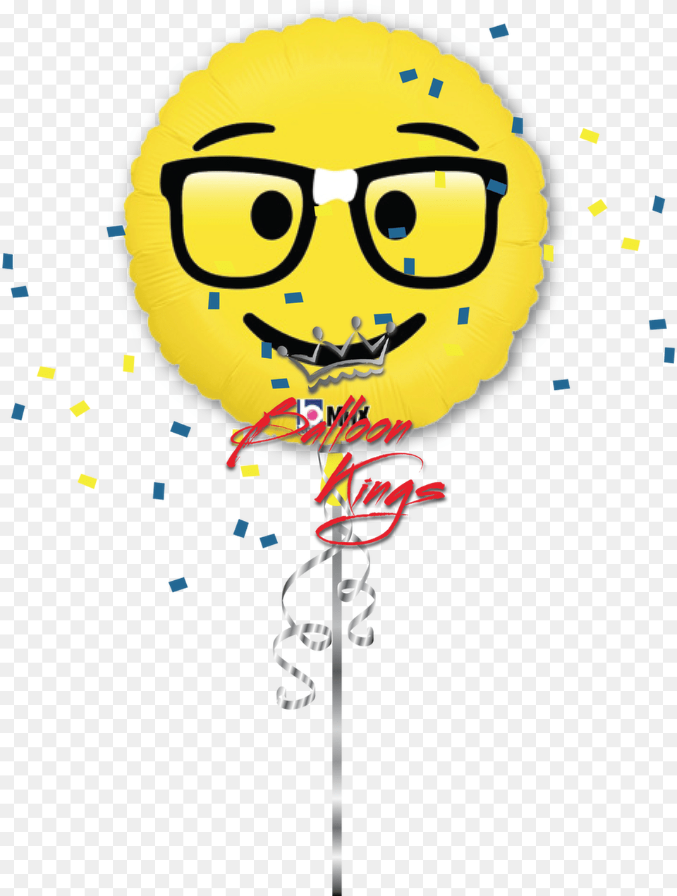 Emoji Nerd Balloon, Food, Sweets, Accessories, Glasses Png