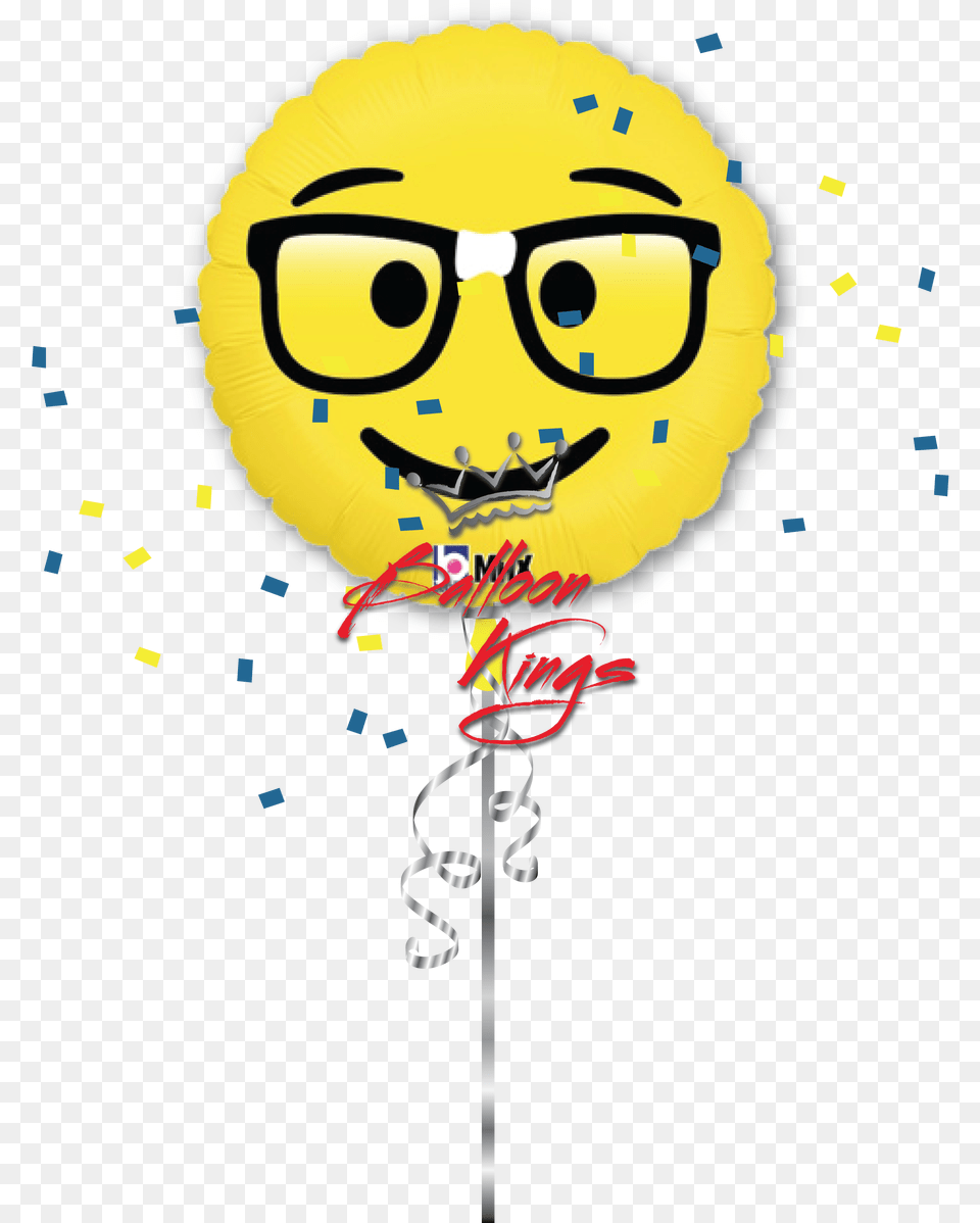 Emoji Nerd Emoji, Balloon, Accessories, Glasses, Person Png Image