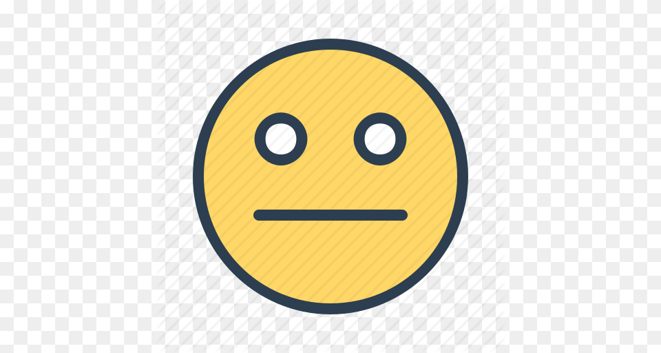 Emoji Neutral Smiley Thinking Icon, Disk Png Image