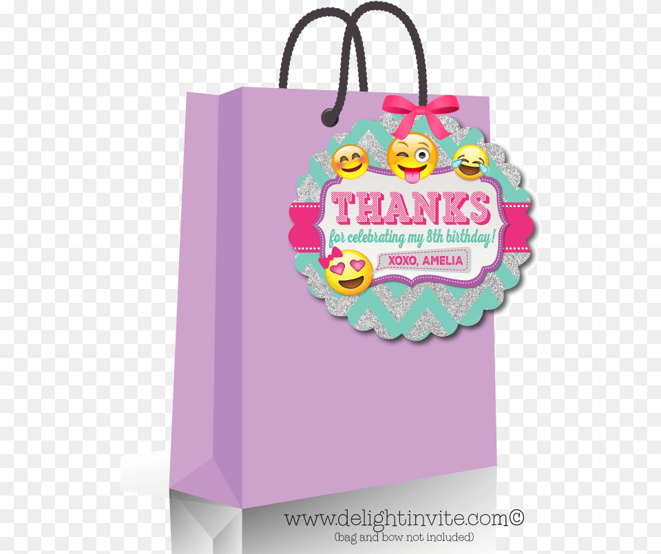 Emoji Omg Birthday Favor Tags Birthday Giveaways Card, Bag, Shopping Bag, Tote Bag, Accessories Png Image