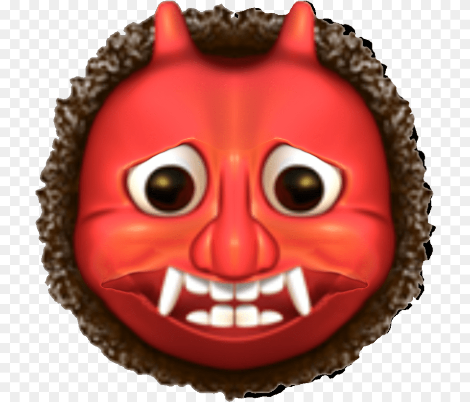Emoji Oni Devil Demon Iosemoji Vampire Mask Evil Red Iphone Ogre Emoji Free Png Download