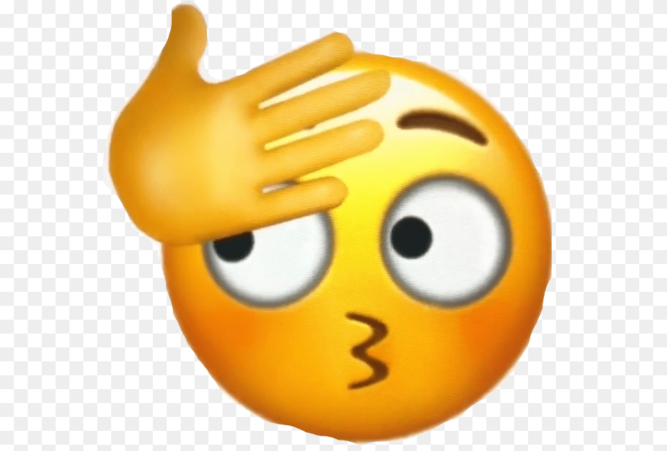 Emoji Oop Meme Sticker Shy Wow Dissapointed Emoji With Hand Over Face, Toy Png