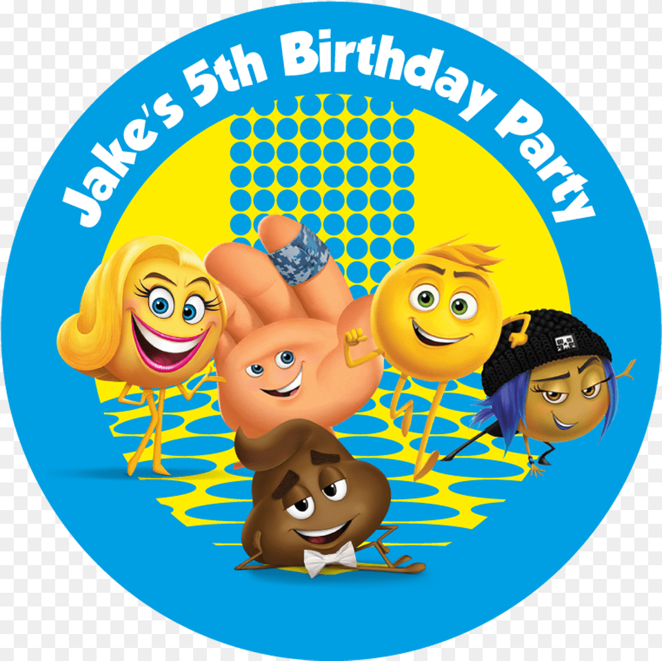 Emoji Party Box Stickers Cartoon, Logo, Badge, Symbol, Face Png