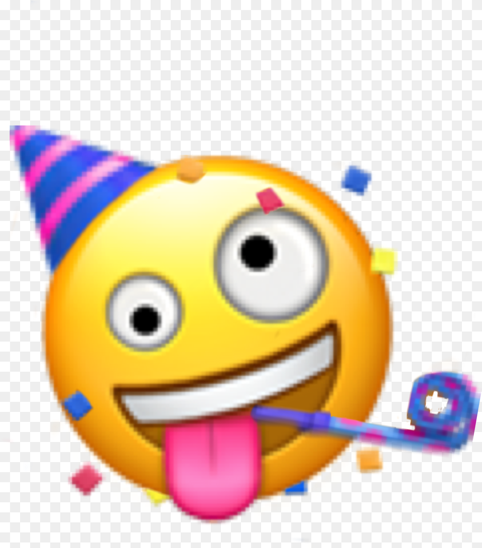 Emoji Party Celebrate Sticker By Peppercoke Iphone Emoji, Clothing, Hat, Toy, Pinata Free Png