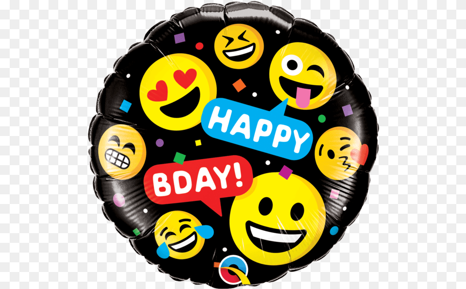 Emoji Party Happy Birthday Selfie Foil Helium Balloon 45cm Party Happy Birthday Emoji, Dessert, Cake, Food, Birthday Cake Free Png