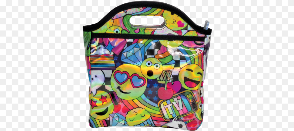 Emoji Party Holographic Lunch Tote Party, Accessories, Bag, Handbag, Purse Png Image