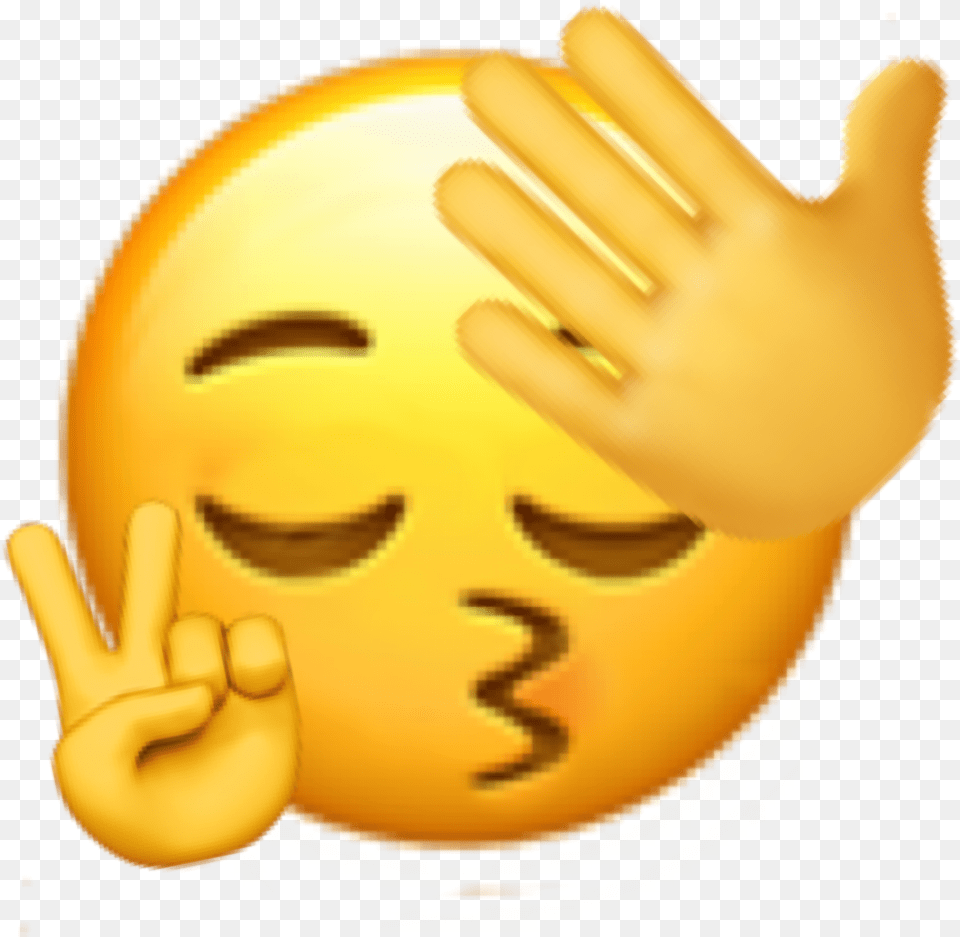 Emoji Peace Bisexual Akward Meme Reaction Kiss Kissy Face Peace Sign Emoji, Body Part, Finger, Hand, Person Png Image