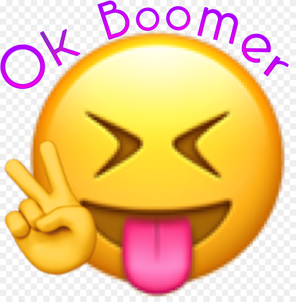 Emoji Peace Silly Okboomer Boomer Ok Freetoedit, Helmet Png Image