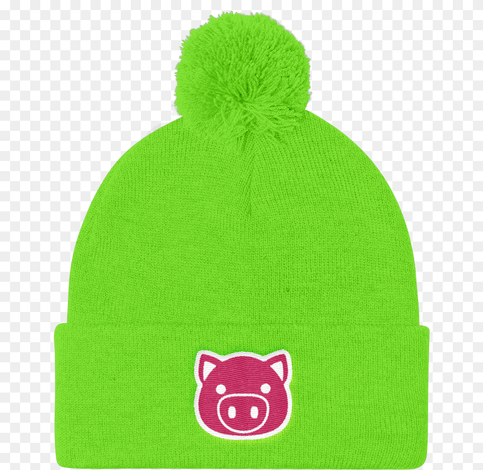 Emoji Pig Beanie Swish Embassy Knit Cap, Animal, Bear, Clothing, Hat Free Transparent Png