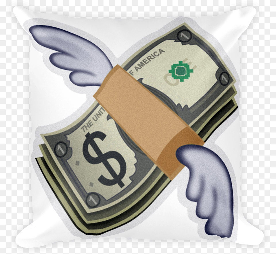 Emoji Pillow Money With Wings Just Emoji Emoji Dinero Emoji Free Png