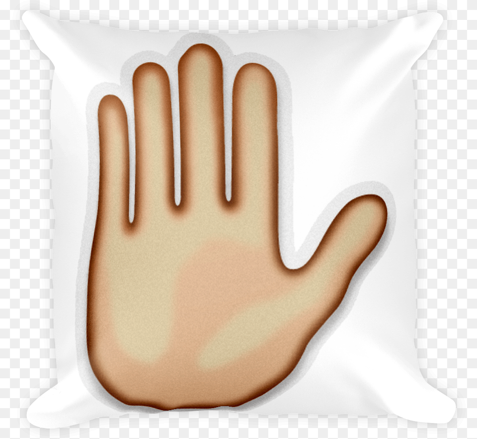 Emoji Pillow Raised Hand Throw Pillow, Glove, Clothing, Cushion, Home Decor Free Transparent Png
