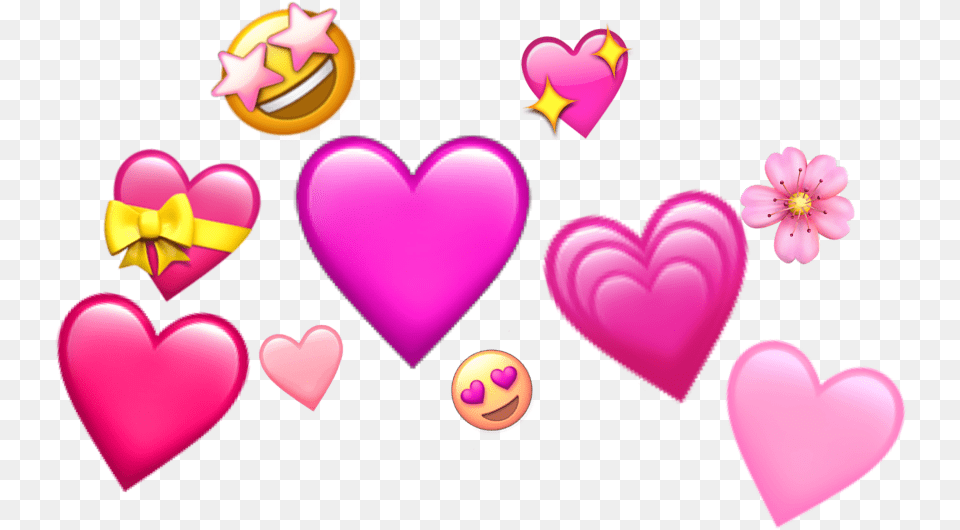 Emoji Pinkemoji Pinkhearts Pinkheart Heart Hearts Heart Free Png Download