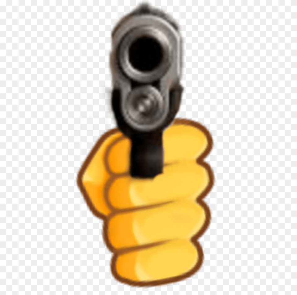 Emoji Pistol Gun Frontview Yeet Gun Front View, Firearm, Handgun, Weapon, Person Free Transparent Png