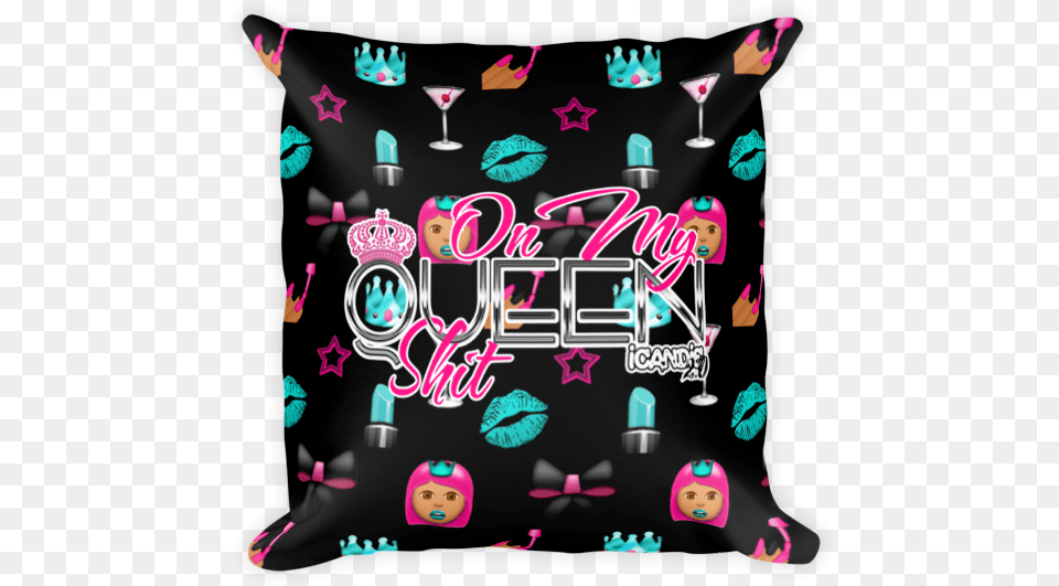 Emoji Queen Shit Pillow From Icandie 20 Pillow, Cushion, Home Decor, Birthday Cake, Cake Png Image