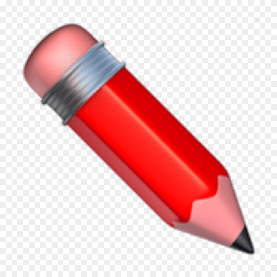 Emoji Red Pencil Redpencil Apple Remix Background School Emoji Pencil, Dynamite, Weapon Png Image