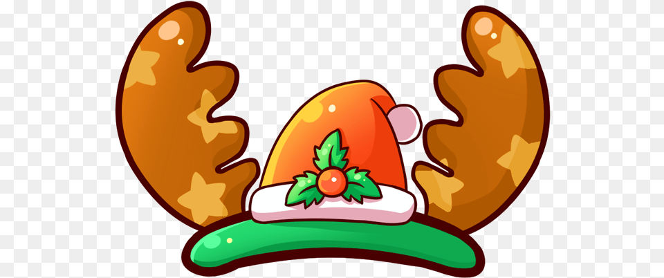 Emoji Reindeer Hat Christmas Crown Freetoedit Hat For Christmas Reindeer, Clothing, Food Free Png