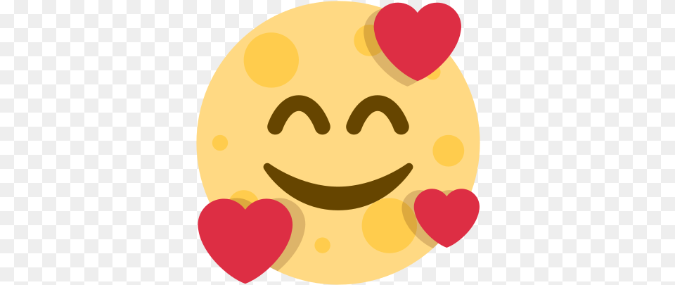 Emoji Remix Twemoji Smiling With 3 Hearts, Food, Sweets Png Image