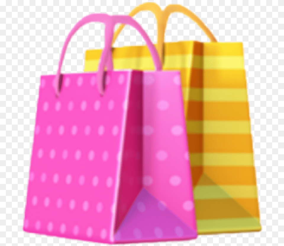Emoji Sac Rose Yellow Jaune Pink Course Shopping Bag Emoji Whatsapp, Accessories, Handbag, Tote Bag, Shopping Bag Png