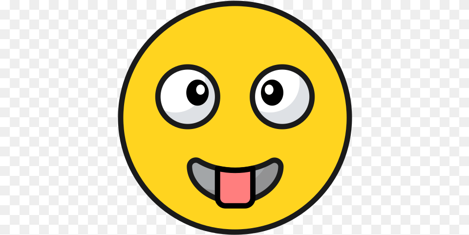 Emoji Sad Emoticon Icon Of Wide Grin, Disk Png