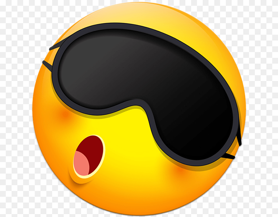 Emoji Sleep Sleeping Glasses Sleeping Patch Nape Emoji Sommeil, Accessories, Goggles, Crash Helmet, Helmet Free Transparent Png