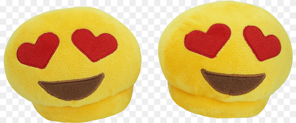 Emoji Slippers Heart Eyes Heart, Plush, Toy Png