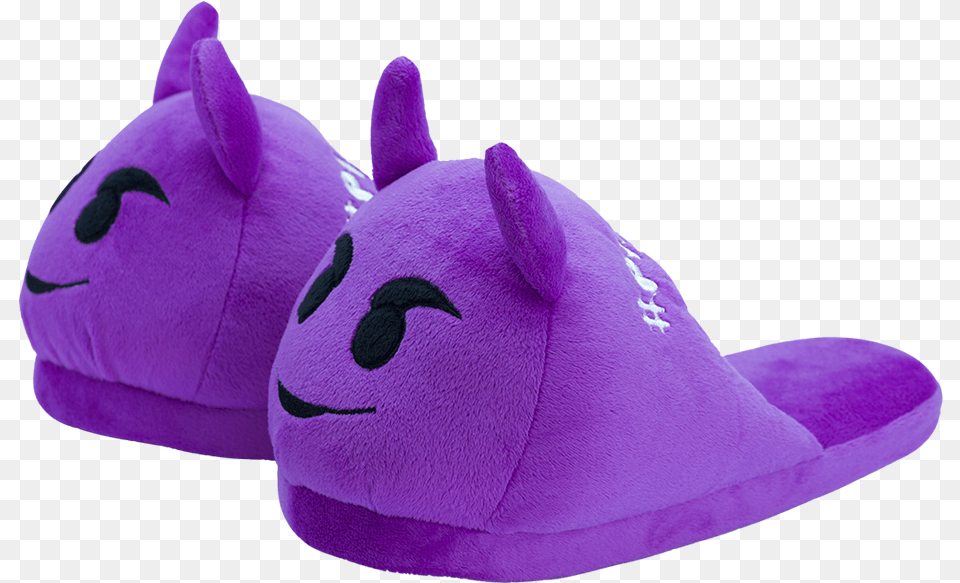 Emoji Slippers Slipper, Plush, Toy, Purple, Clothing Png Image