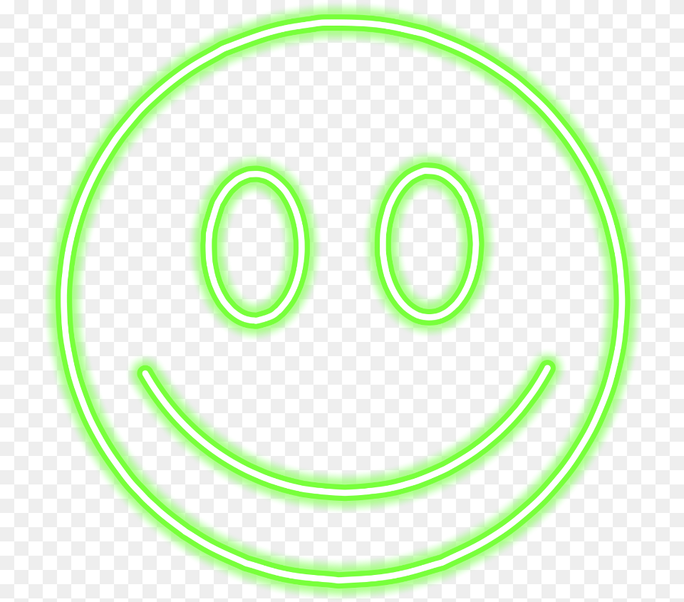 Emoji Smile Neon Green Sticker Freetoedit Mimi Smile Emoji Green, Light, Disk Free Png Download