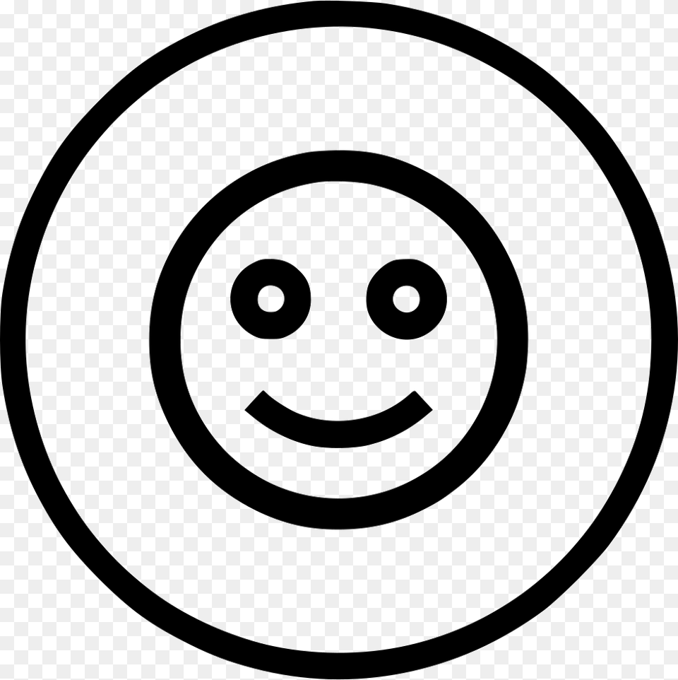 Emoji Smile Smiley Badge Round Face Fresh Calm Emoji Black And White, Spiral, Ammunition, Grenade, Weapon Free Png