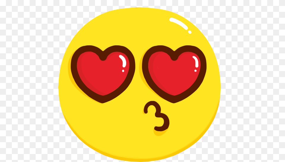 Emoji Smile Sticker Yellow Stickers Freetoedit Smiley, Disk, Heart Png Image