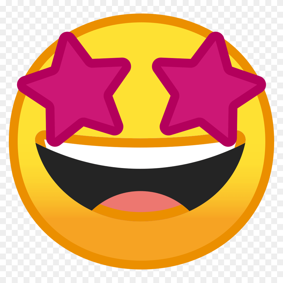 Emoji Star Database Of Clip Art Stop Emoji With Star Eyes, Symbol, Star Symbol, Food, Ketchup Free Png Download