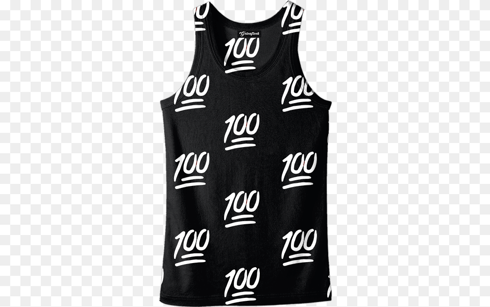 Emoji Tank 100 Transparent Meme Emoji, Clothing, Vest, Tank Top, Blackboard Free Png Download