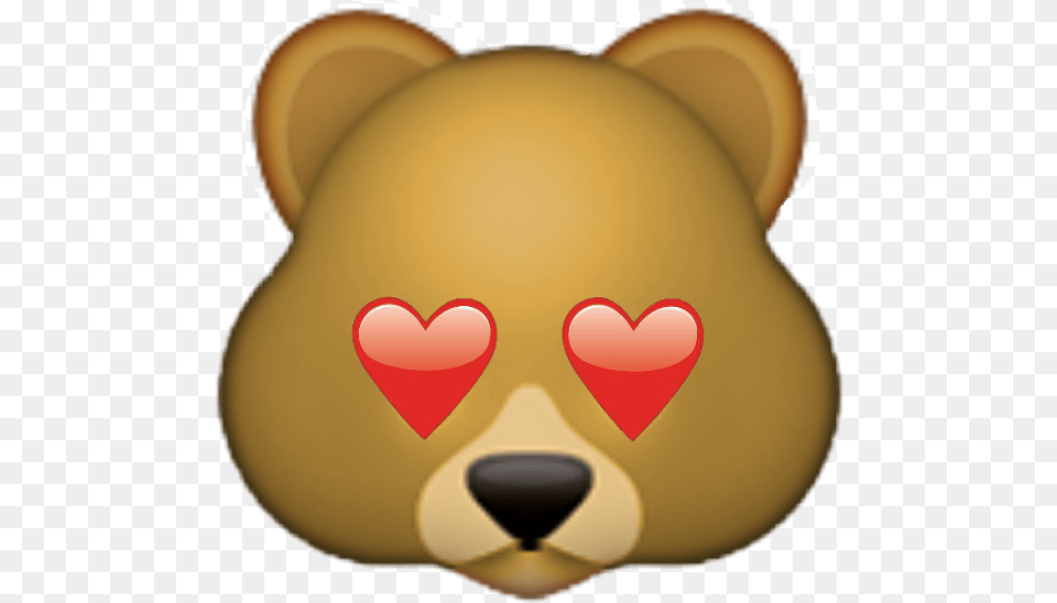Emoji Teddybear Teddylove Heart Bear Bear With Heart Eyes Emoji, Clothing, Hardhat, Helmet Png Image