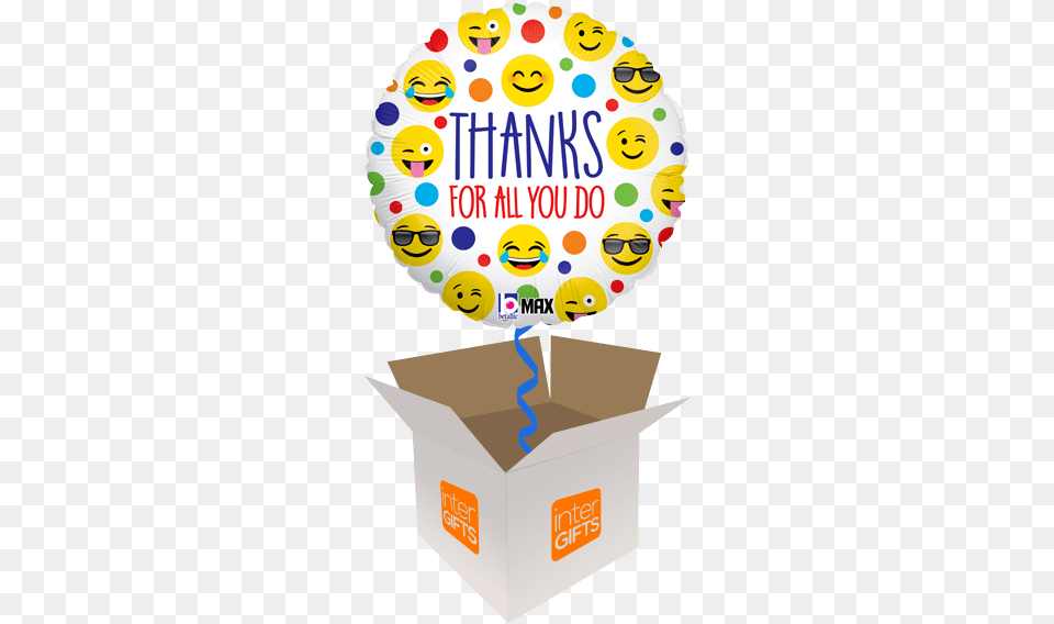 Emoji Thanks For All You Do, Box, Cardboard, Carton, Package Png Image