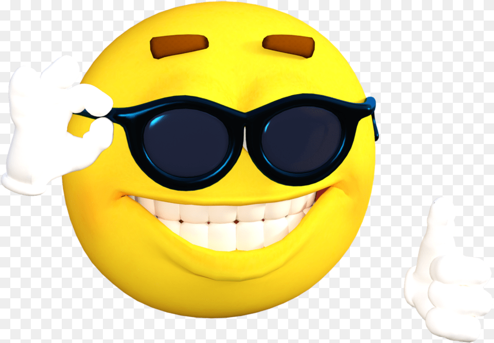 Emoji Though Your Heart Is Breaking All Cool And Good Emoji, Accessories, Sunglasses, Body Part, Hand Png