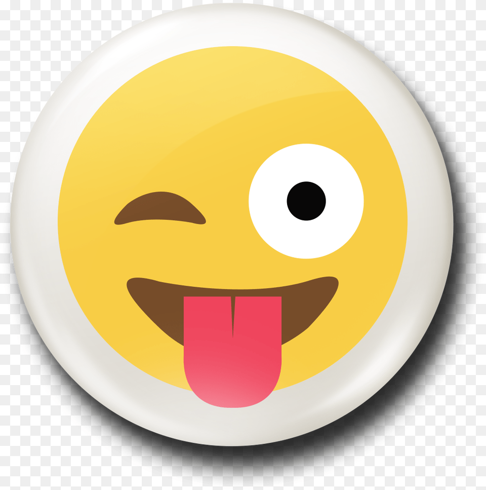 Emoji Tongue Out Clipart Sticking Tongue Out Emoji, Badge, Logo, Symbol, Disk Free Png Download