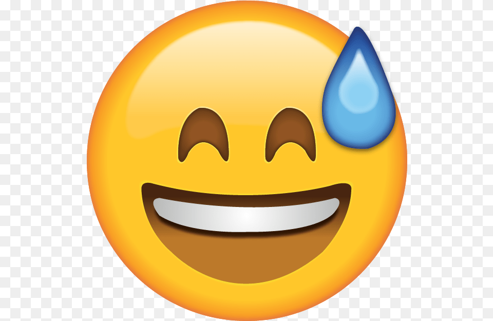 Emoji Download Smiling With Sweat Emoji Covent Garden Free Transparent Png