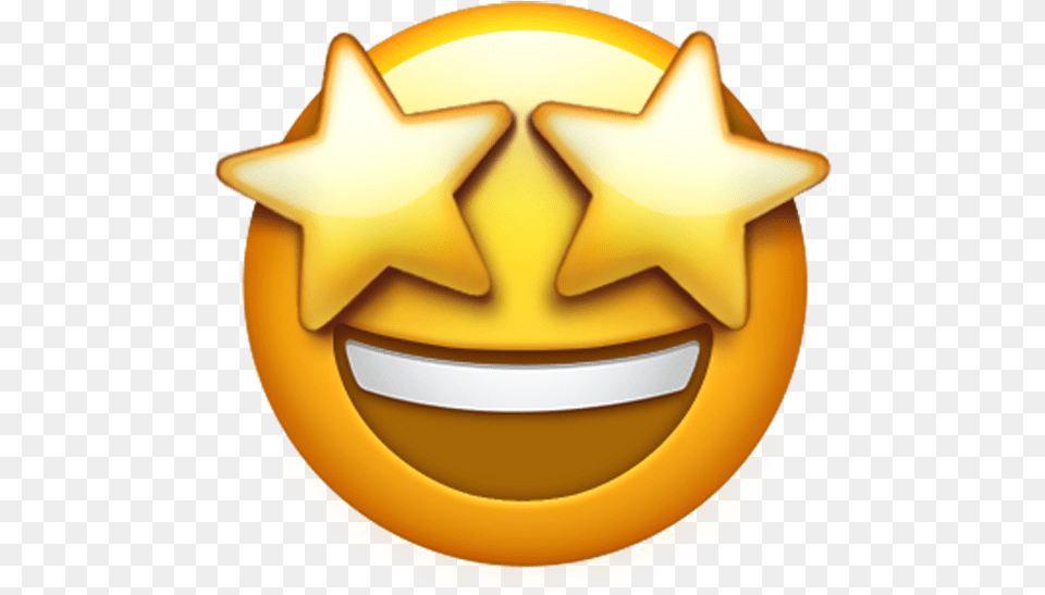 Emoji Emoticon Scream Star Eyes Emoji, Symbol, Birthday Cake, Cake, Cream Free Transparent Png