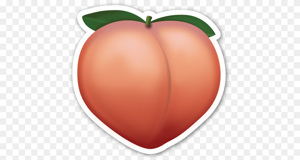 Emoji Peach Emoji Sticker, Food, Fruit, Plant, Produce Free Transparent Png