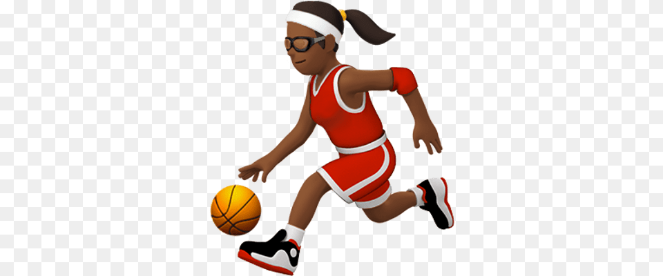 Emoji Stickpng Girl Playing Basketball Emoji, Baby, Ball, Basketball (ball), Person Free Transparent Png