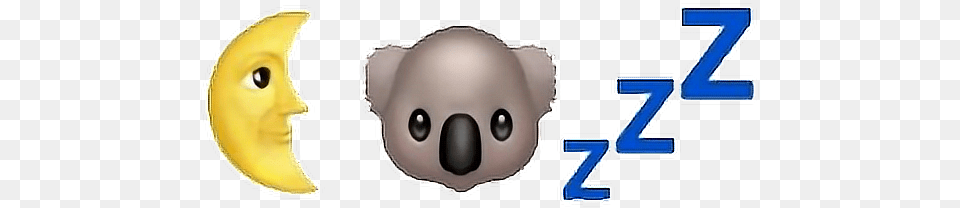Emoji Tumblr Koala Moon Zzz Aestheticfreetoedit Koala, Animal, Beak, Bird, Baby Png