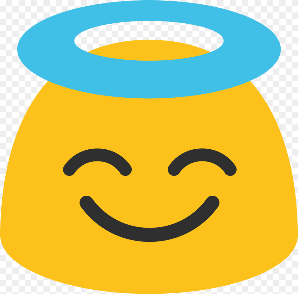 Emoji U1f607 Angel Google Emoji Blob, Jar Png