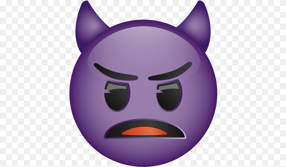 Emoji U2013 The Official Brand Angry Face With Horns Fitz 0 Devil Emoji, Purple, Disk Free Transparent Png