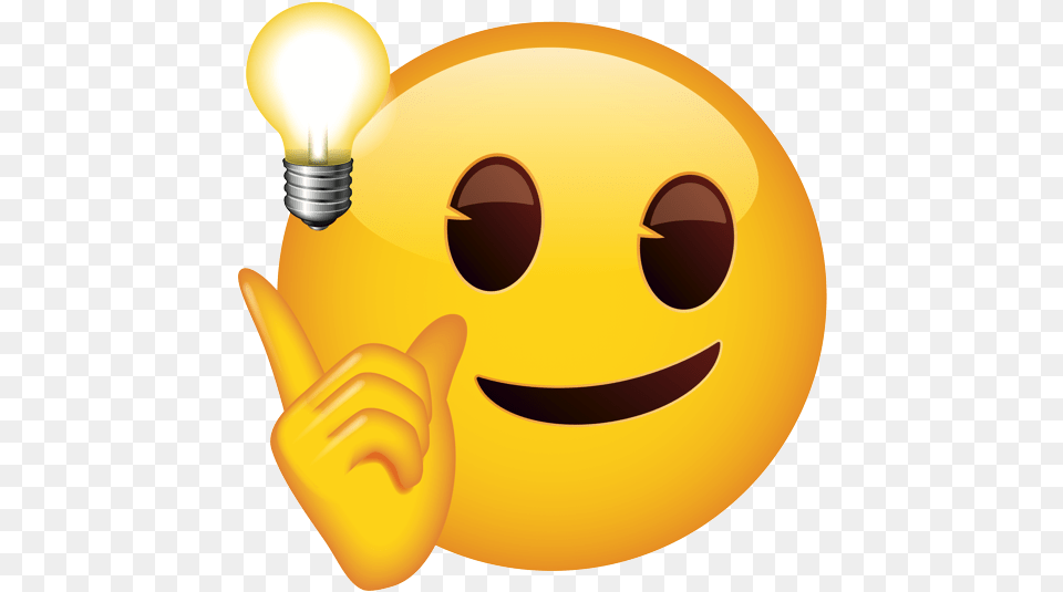 Emoji U2013 The Official Brand Face With Bright Idea Fitz 0 Clever Emoji, Light, Lightbulb Free Png Download