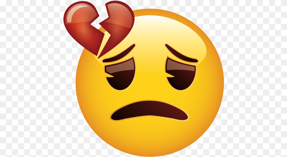 Emoji U2013 The Official Brand Sad Face With Broken Heart Sad Face, Sphere, Astronomy, Moon, Nature Free Png