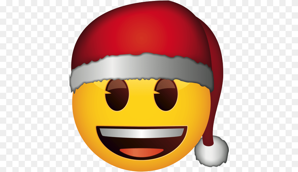 Emoji U2013 The Official Brand Smiling Face With Christmas Hat Light Blue Smiley Face Free Transparent Png