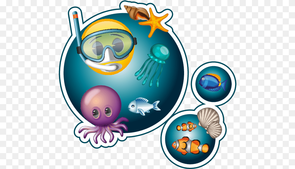 Emoji U2013 The Official Brand Wonders Of Water World Ouroboros Tattoo, Animal, Sea Life, Nature, Outdoors Png