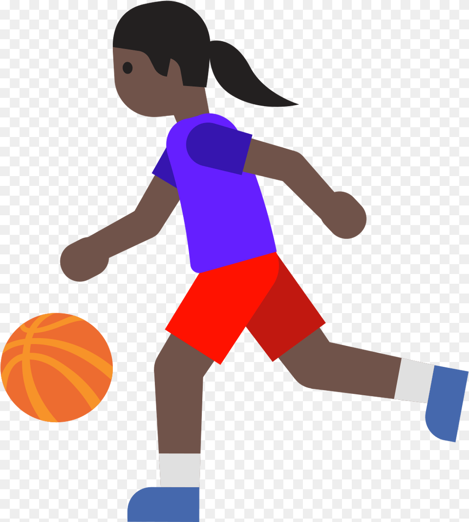 Emoji U26f9 1f3ff 200d 2640 Basketball Woman Vector, Boy, Child, Male, Person Free Transparent Png