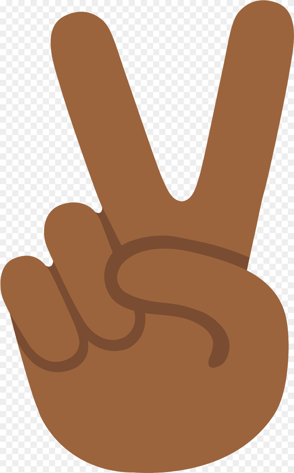 Emoji U270c 1f3fe Peace Sign Hand Emoji Brown, Body Part, Clothing, Finger, Glove Png Image