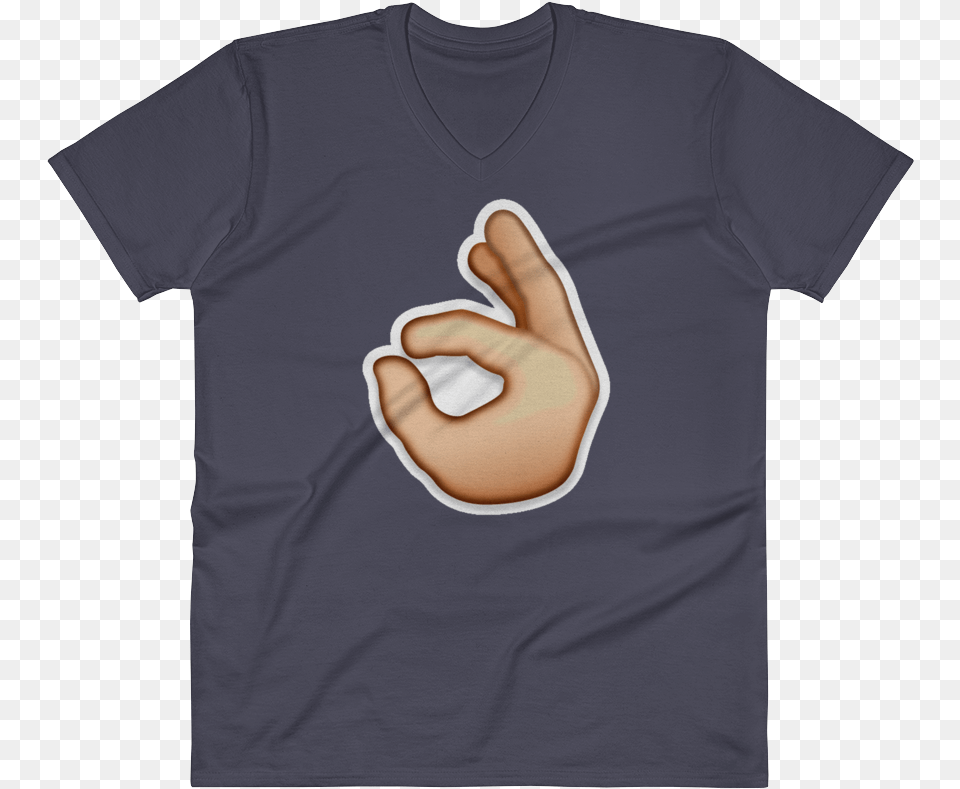 Emoji V Neck T Shirt, Clothing, T-shirt, Body Part, Hand Png